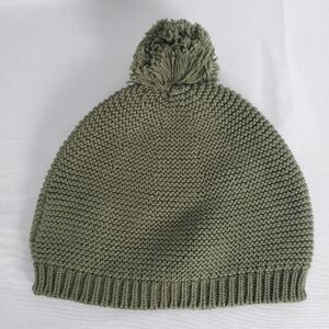Oliver & Rain Olive Green Pom Beanie - One Size EUC
